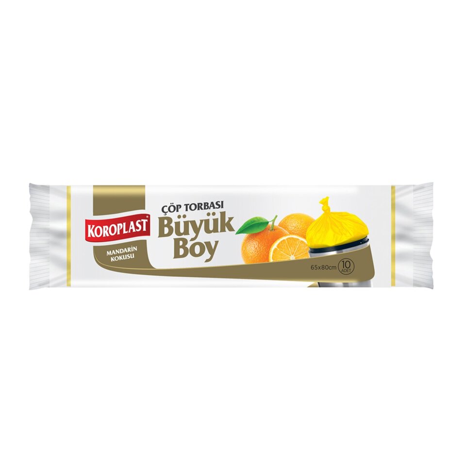 KOROPLAST ÇÖP TORBASI MANDARIN  BÜYÜK 10LU